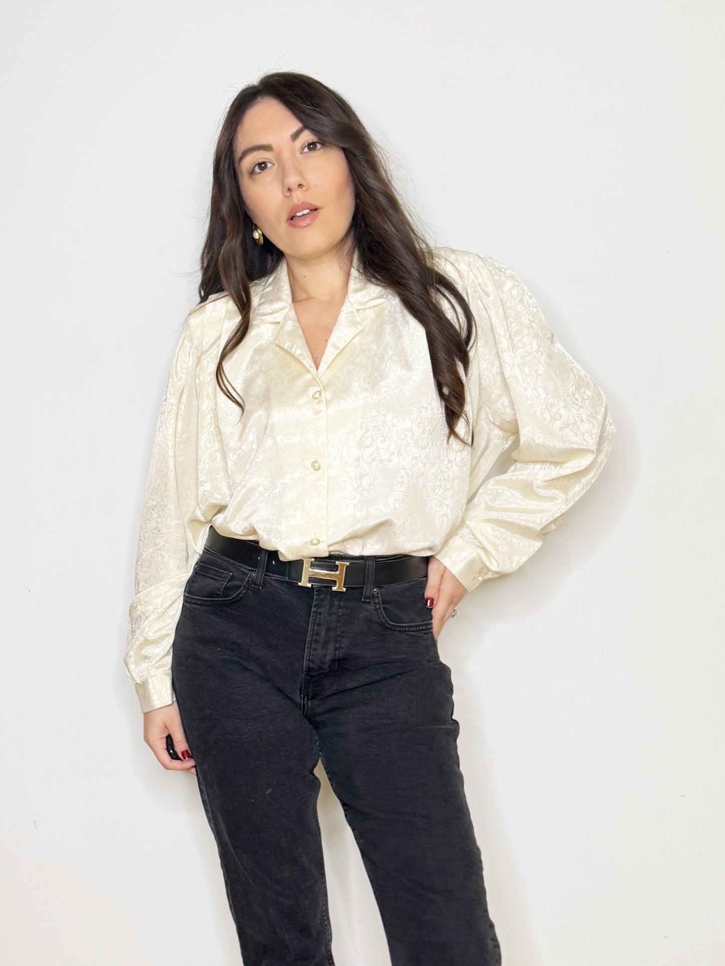 Camicia in tessuto Jacquard