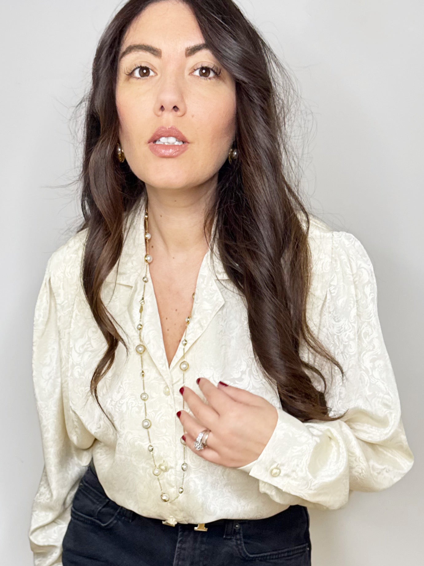 Camicia in tessuto Jacquard