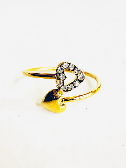 Anello cuori gold