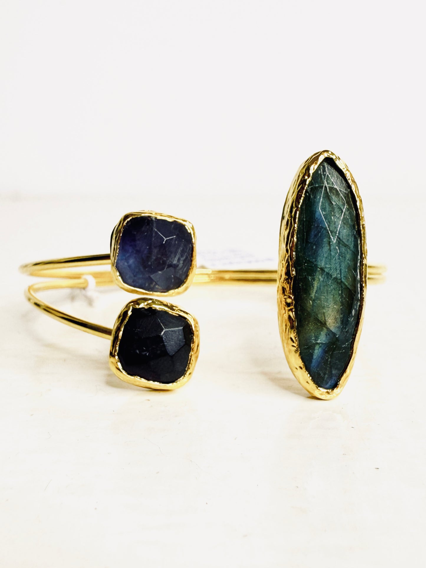 Bangle con ametiste e labradorite
