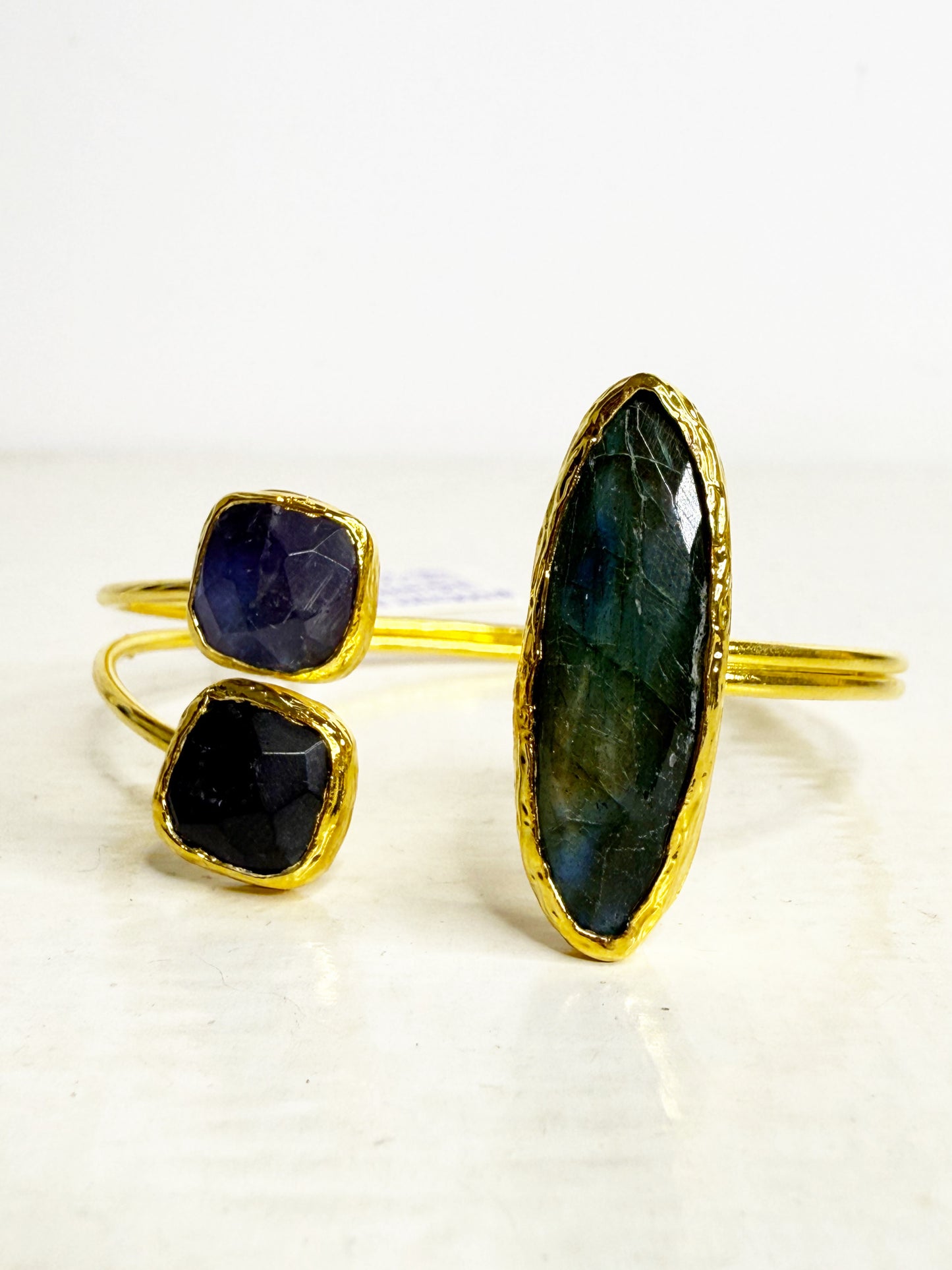 Bangle con ametiste e labradorite