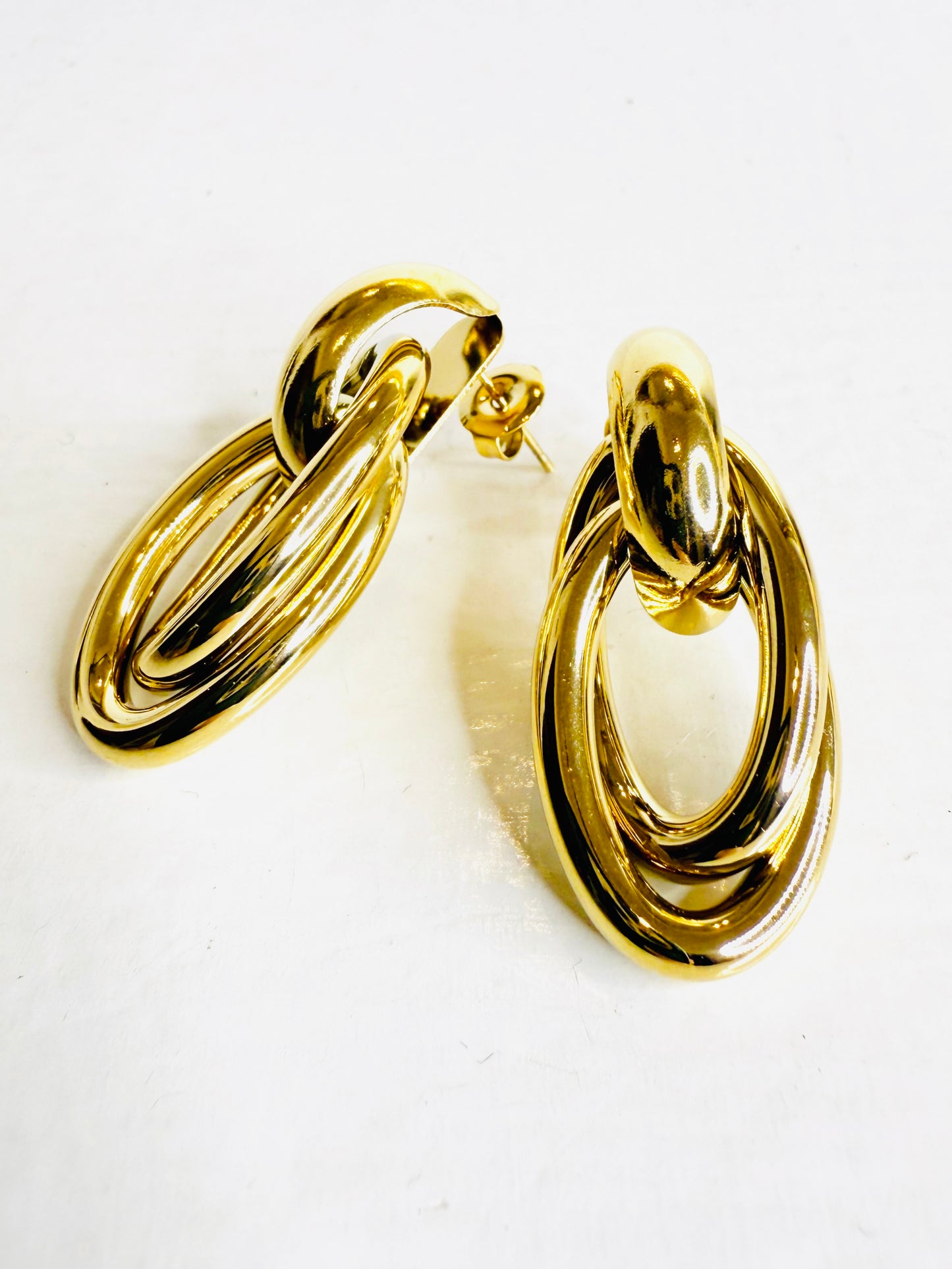 Orecchini ovali gold