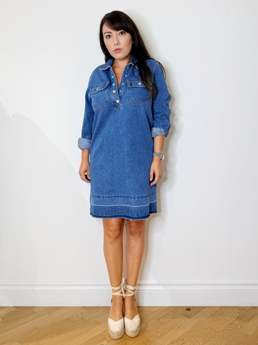 Abito in denim 100%cotone