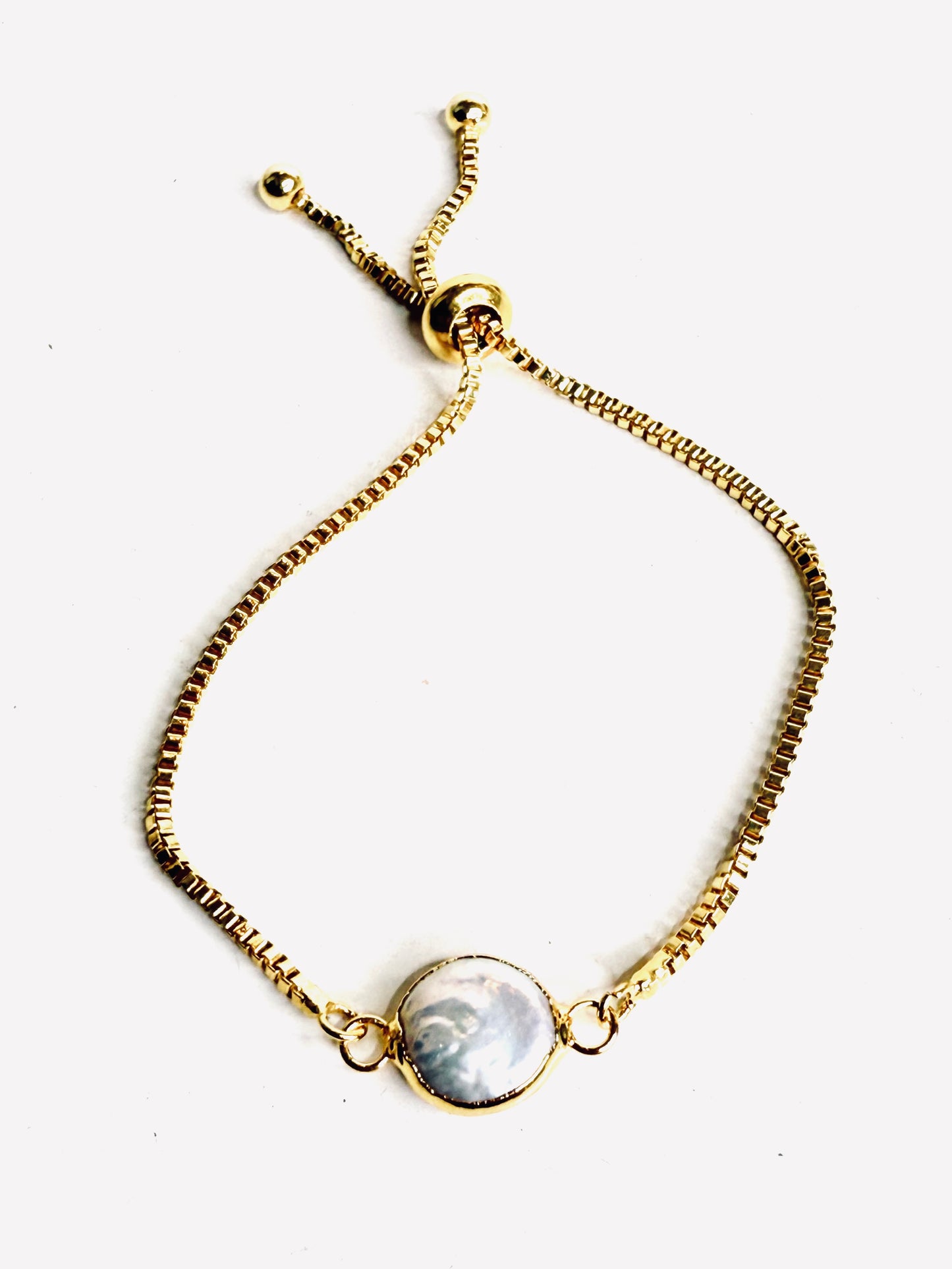 Bracciale saliscendi con perla