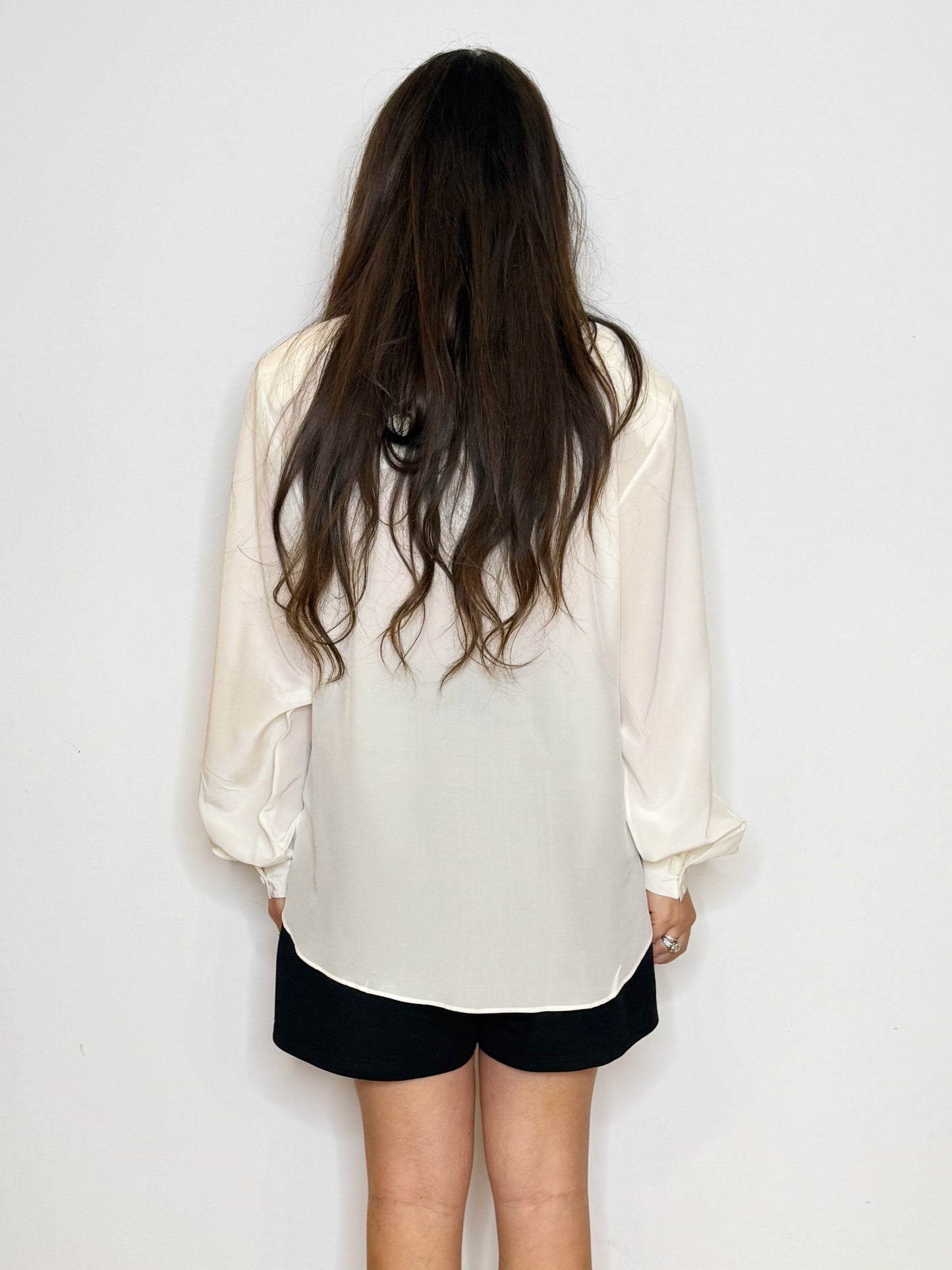 Camicia bianca in 100% seta