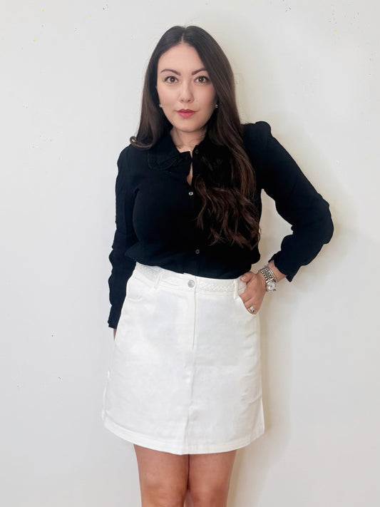 Gonna in denim bianco