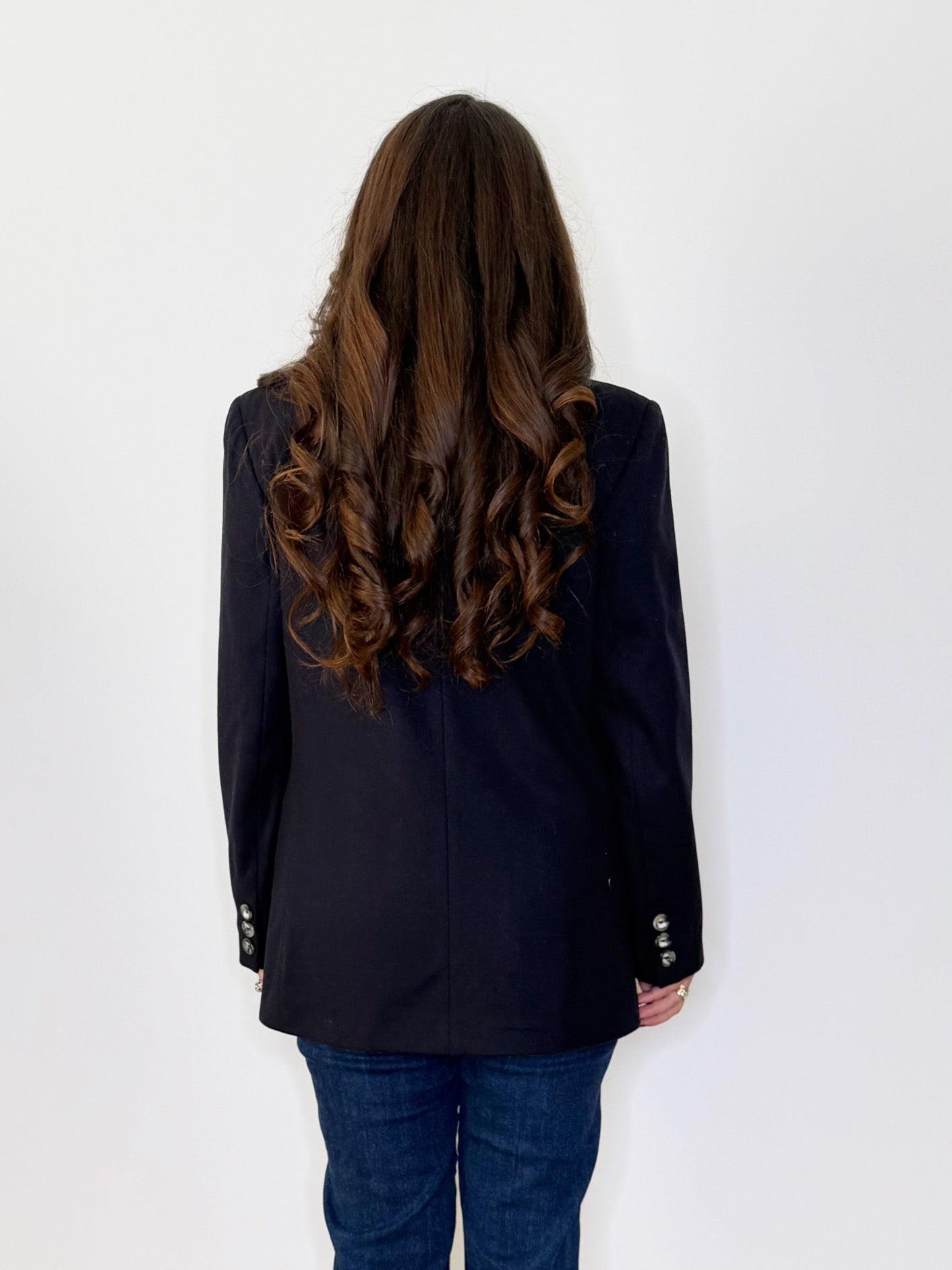 Giacca blu notte lana e cashmere