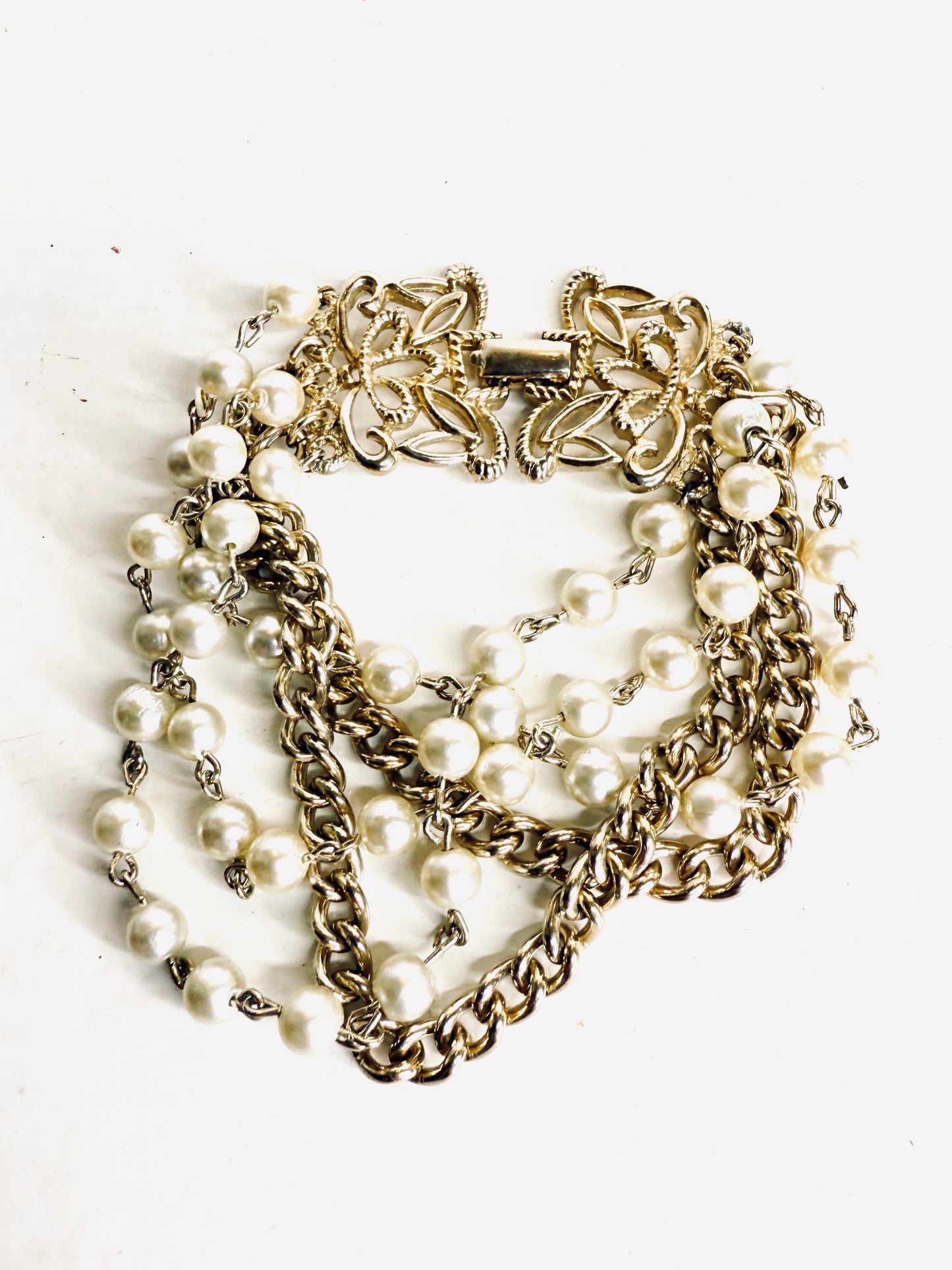 Bracciale Vintage catene e perle