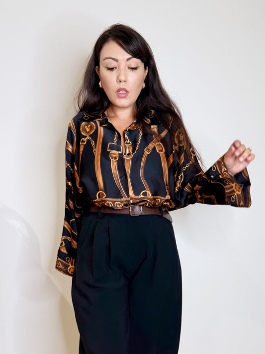 Camicia stampa equestre