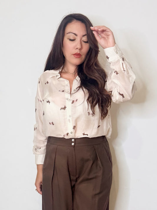 Camicia misto seta bassotti