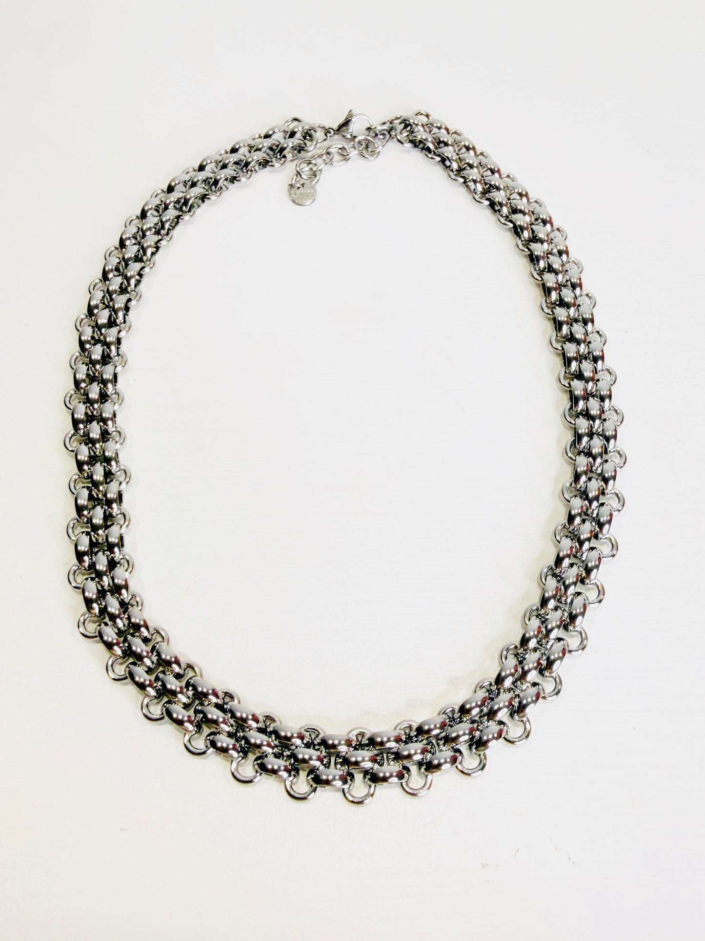 Collana in maglia silver
