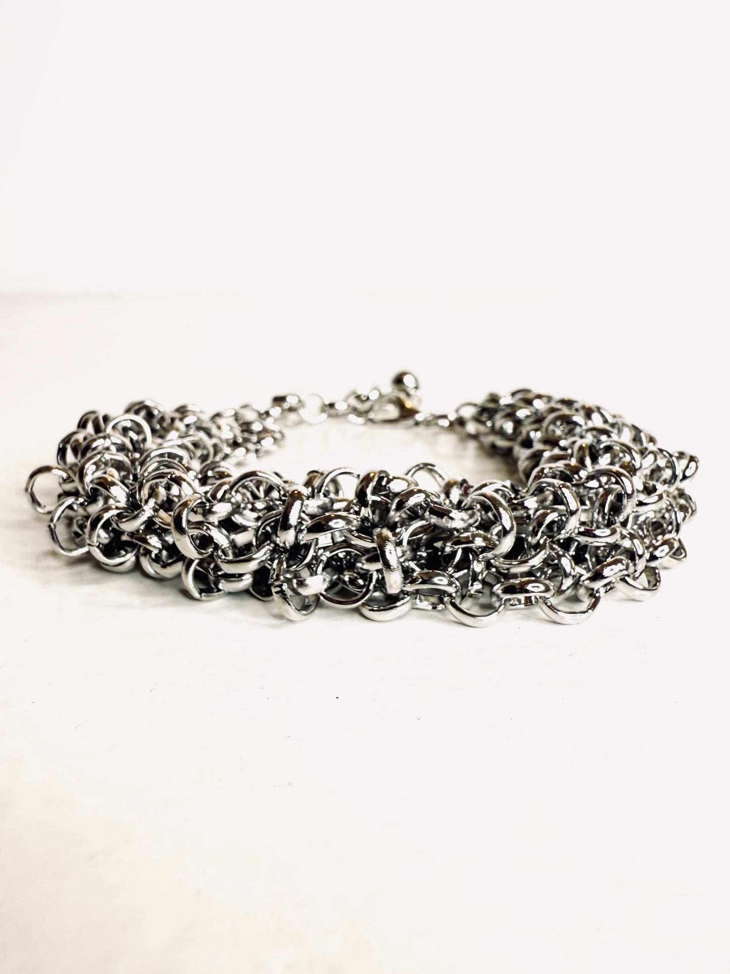 Bracciale in maglia silver