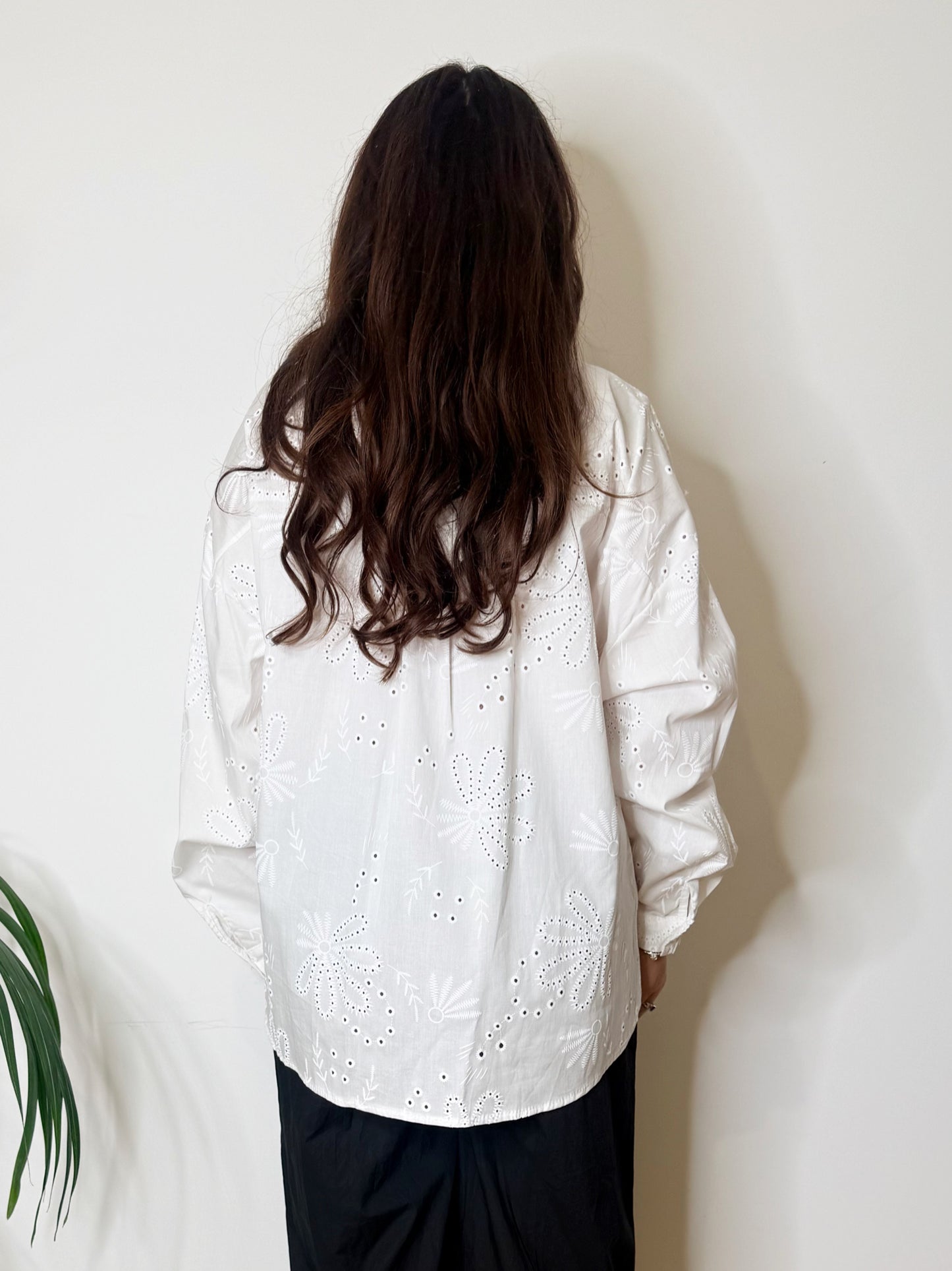 Camicia in pizzo sangallo
