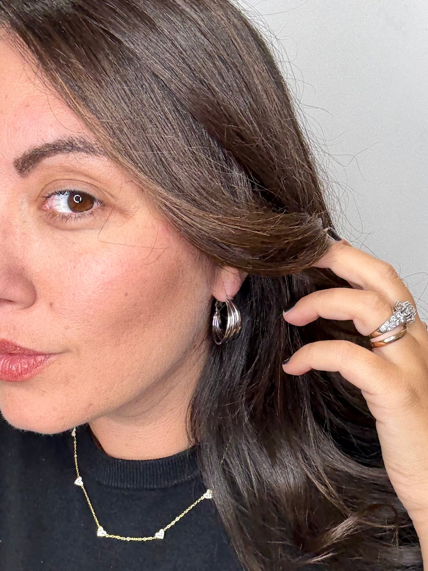 Orecchini 3 cerchi silver