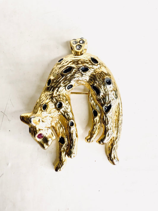 Ciondolo e spilla Vintage Pantera