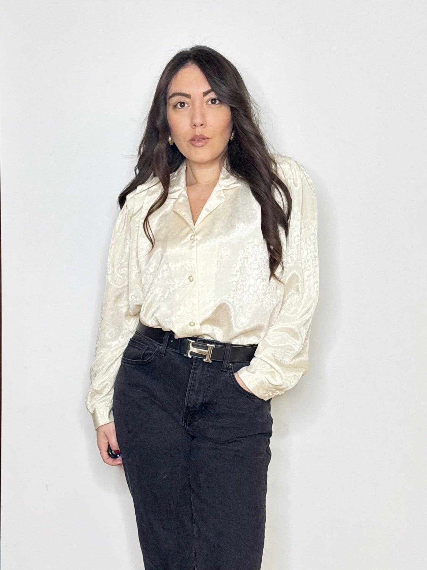Camicia in tessuto Jacquard