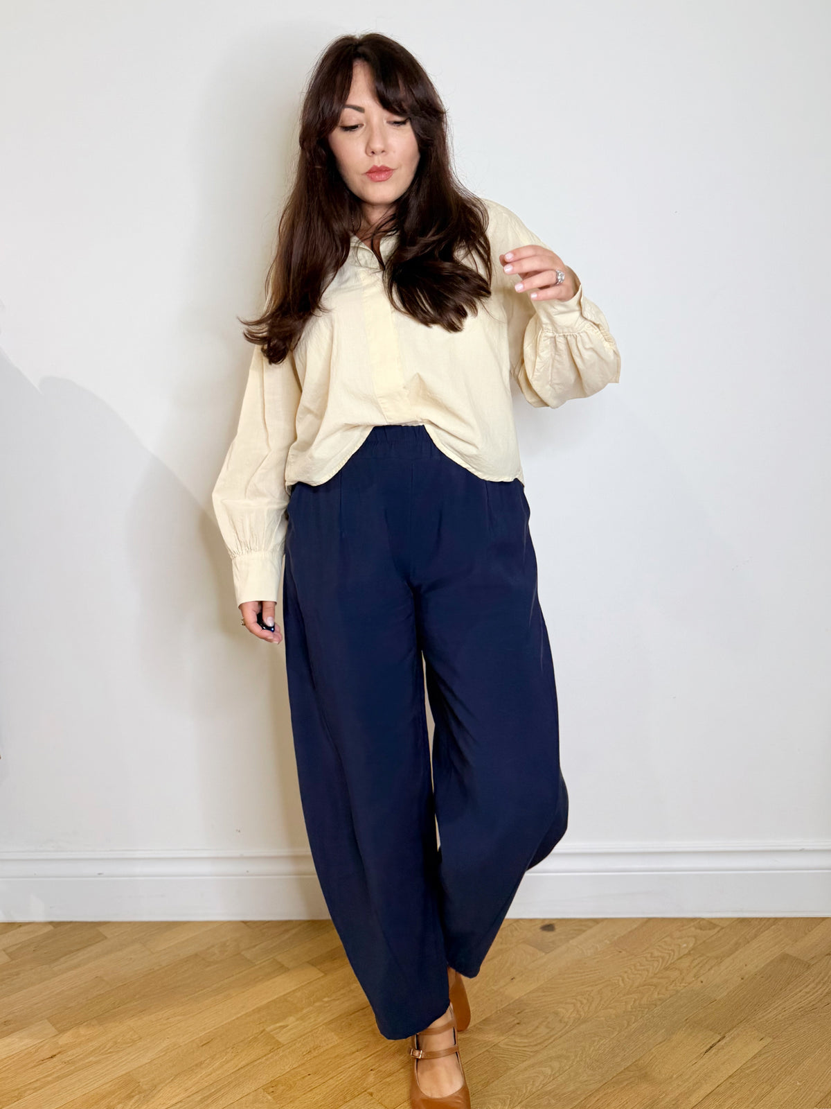 Pantalone harem con pinces