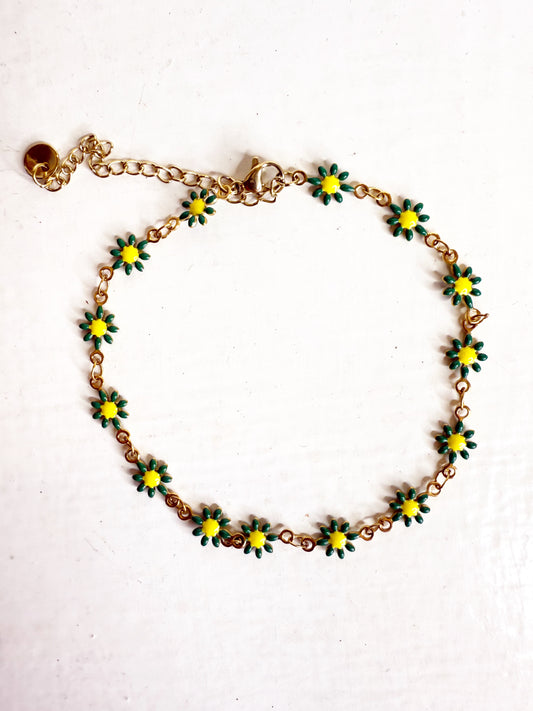 Cavigliera margherite verdi