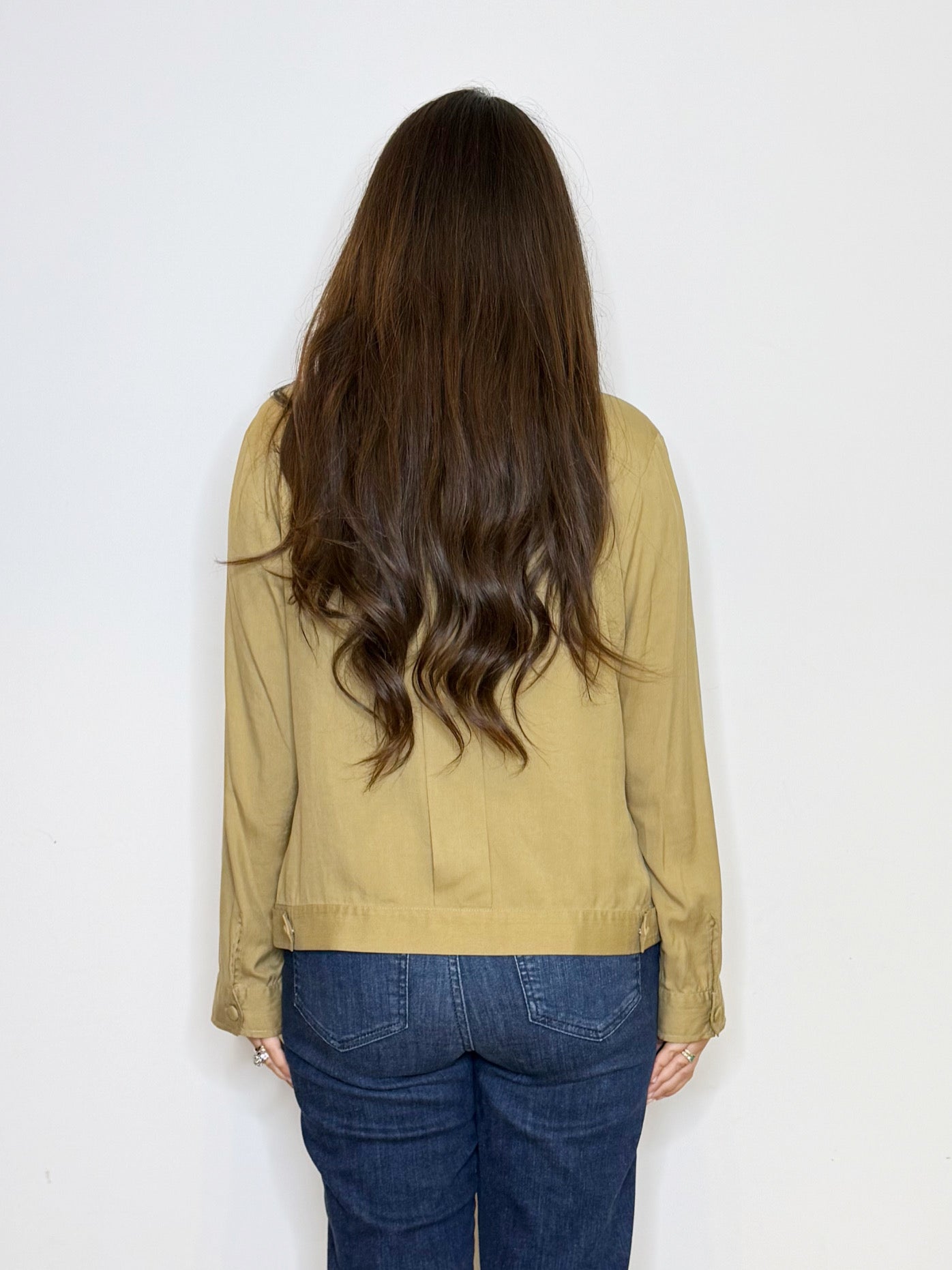 Twin set in seta khaki