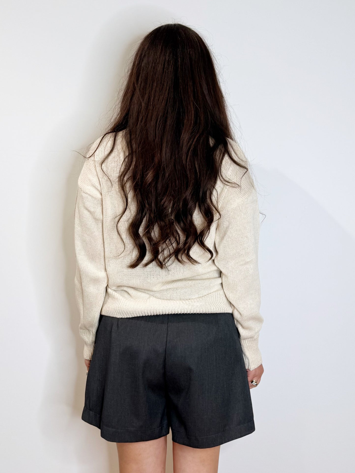 Maglia in 100% cotone panna