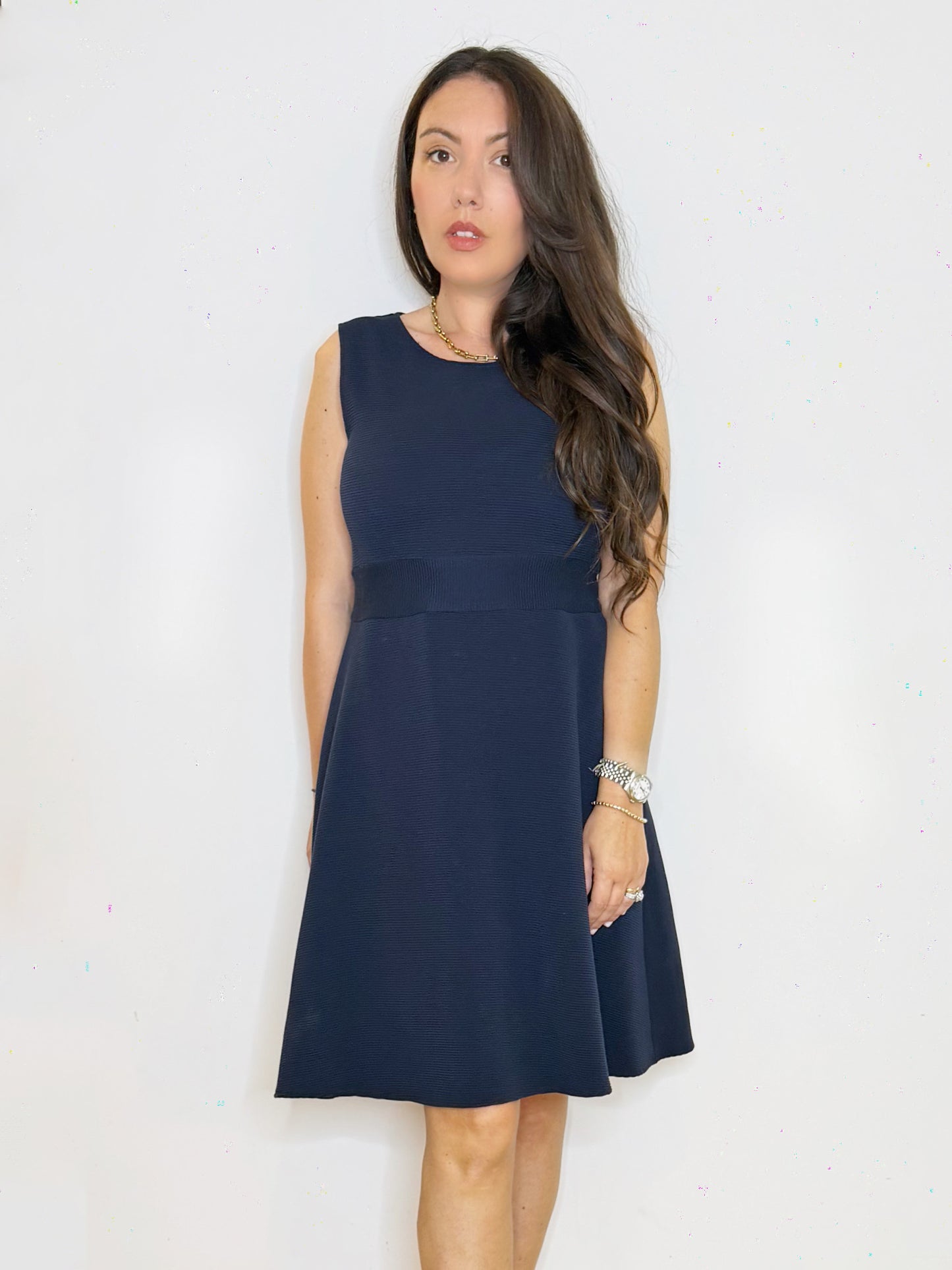 Abito blu in cotone