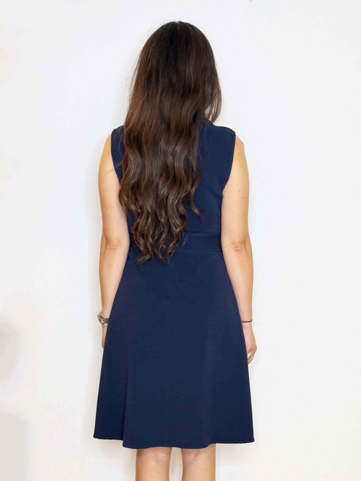 Abito blu in cotone