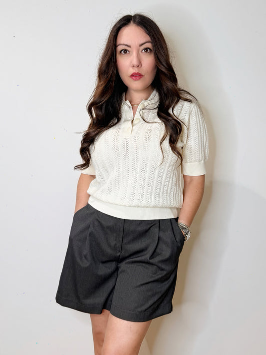 Polo in 100% cotone panna