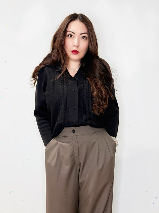 Maglia in filato con colletto