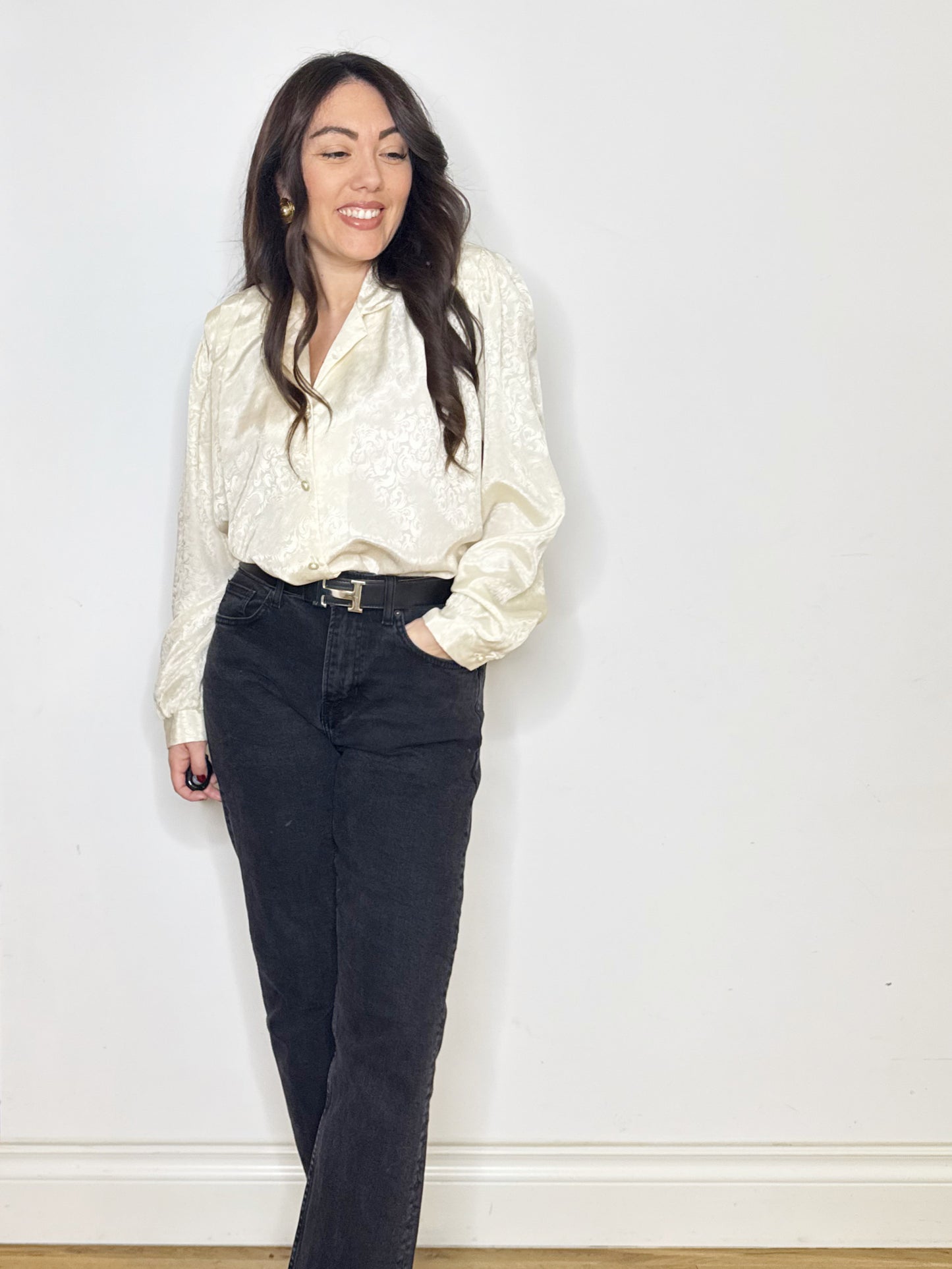 Camicia in tessuto Jacquard