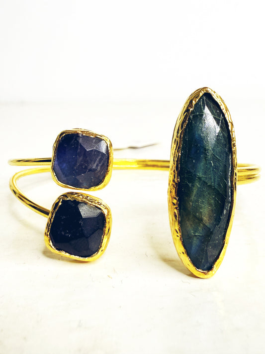 Bangle con ametiste e labradorite