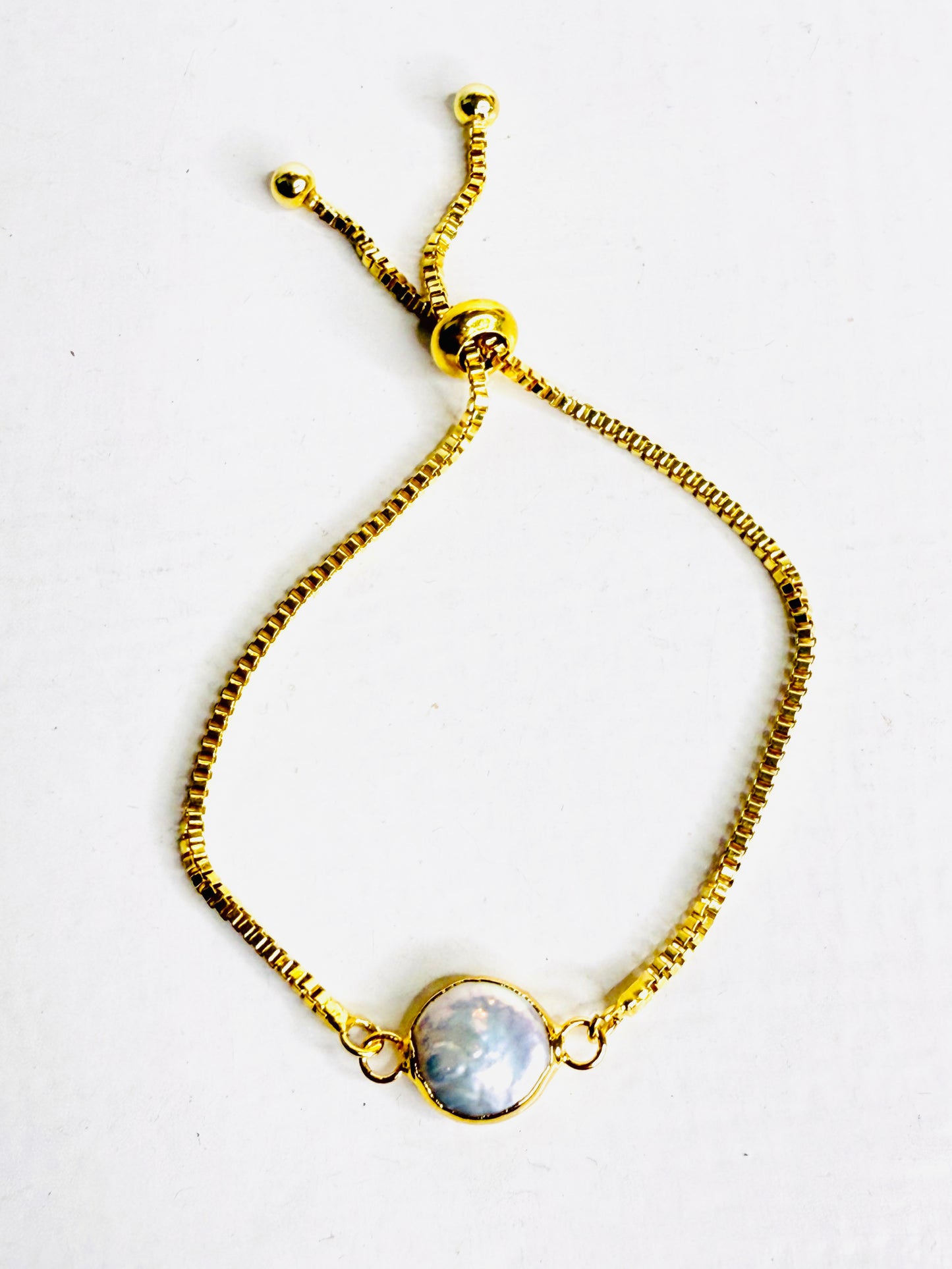 Bracciale saliscendi con perla