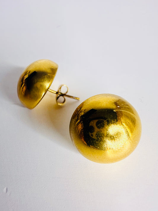 Orecchini bottoni oro
