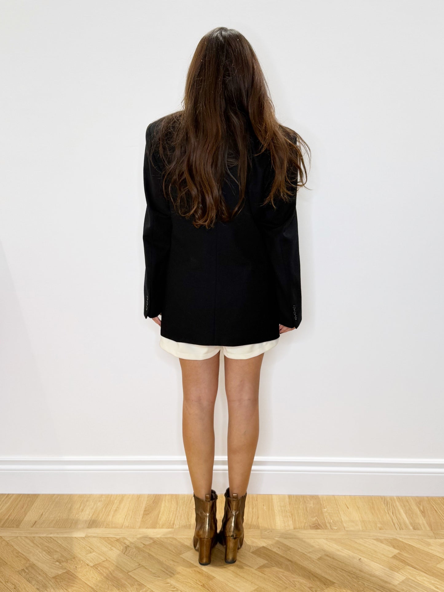 Giacca nera lana e cashmere