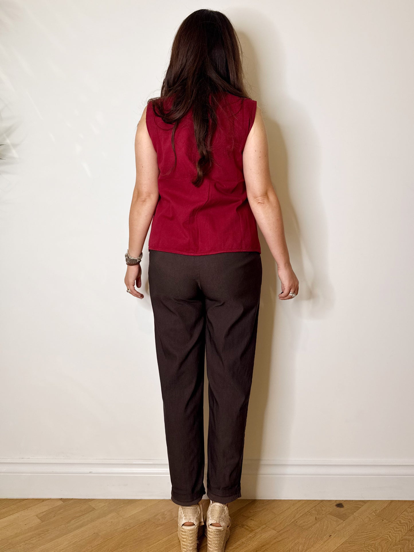 Pantaloni Chino elasticizzati moro