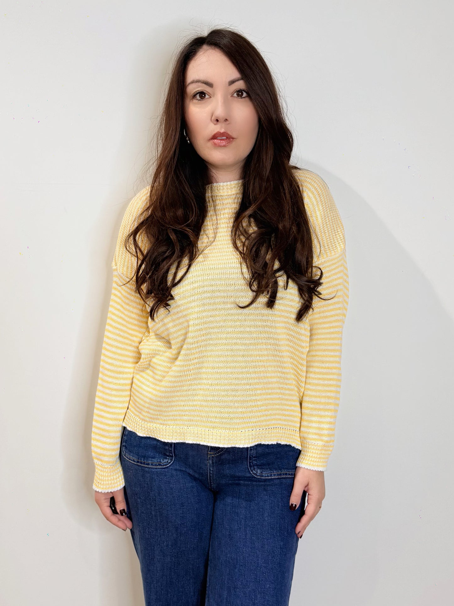 Maglia a righe in cotone