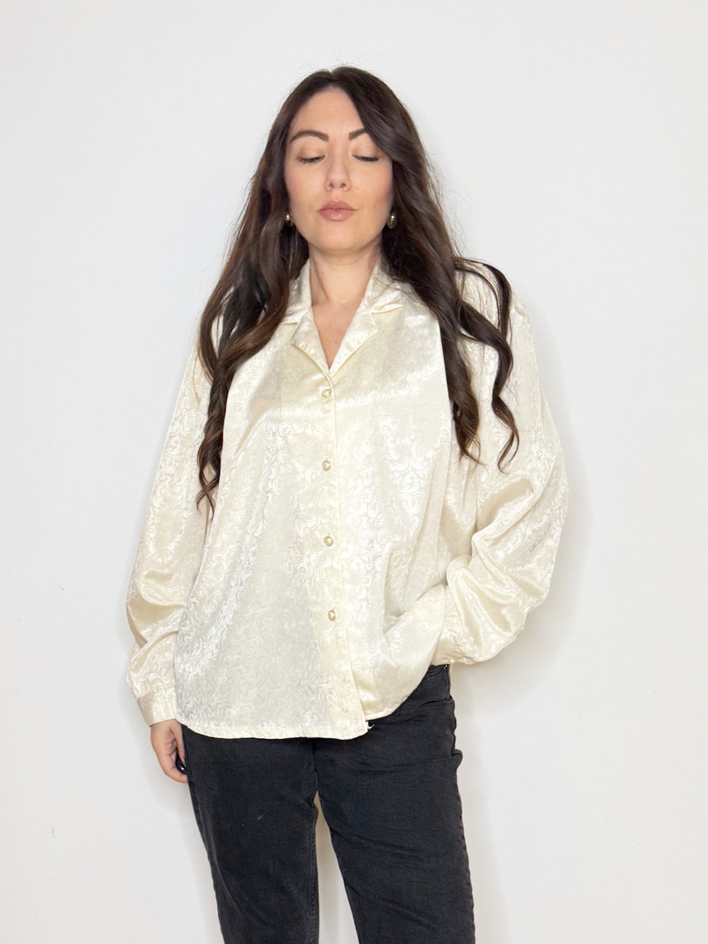 Camicia in tessuto Jacquard