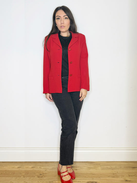 Giacca rossa foderata