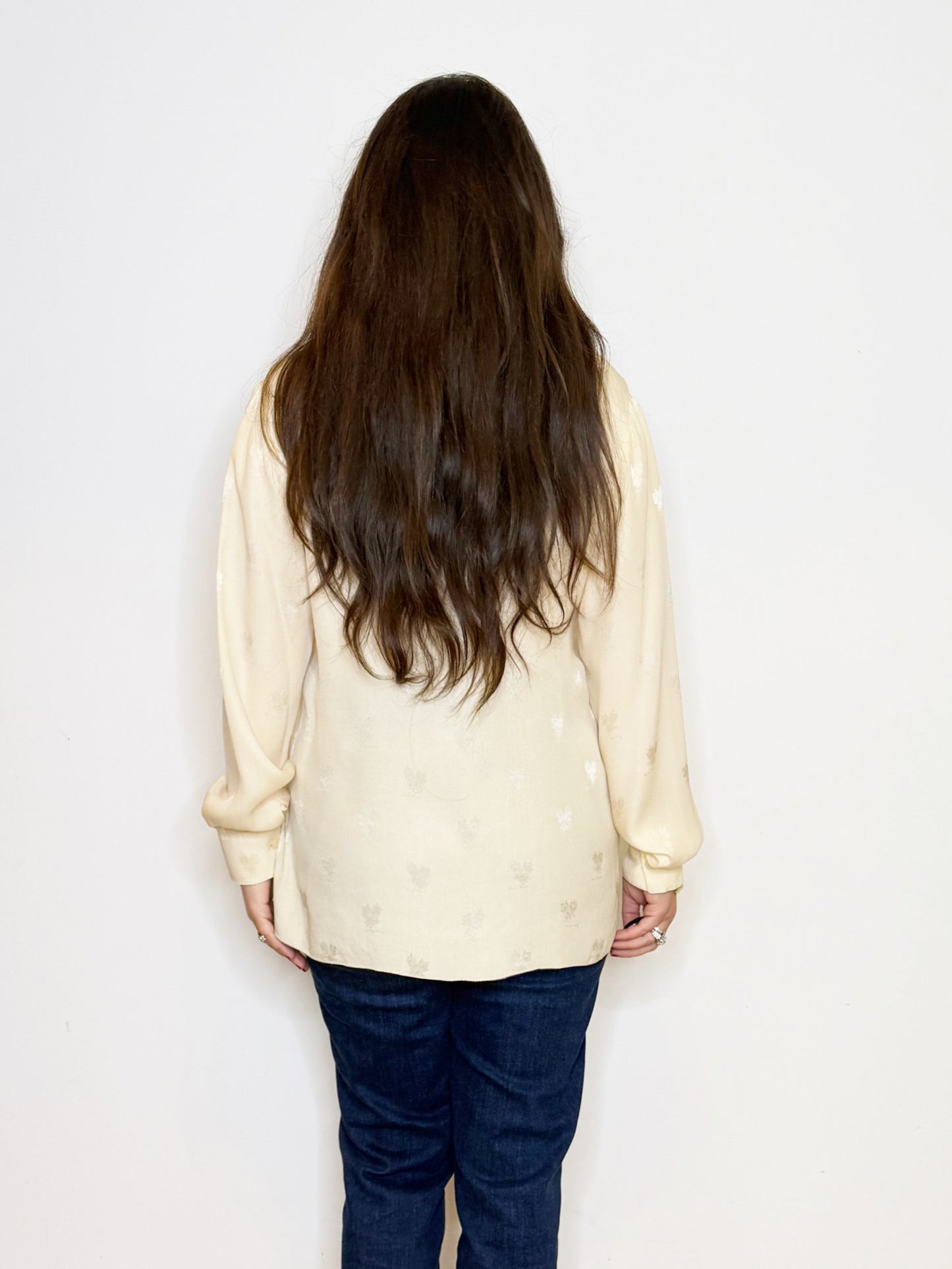 Camicia crema 100% seta