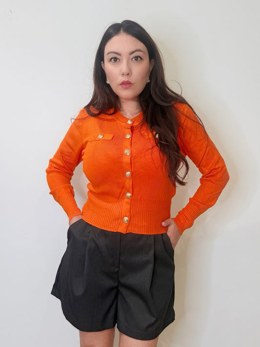 Cardigan bon ton in maglia