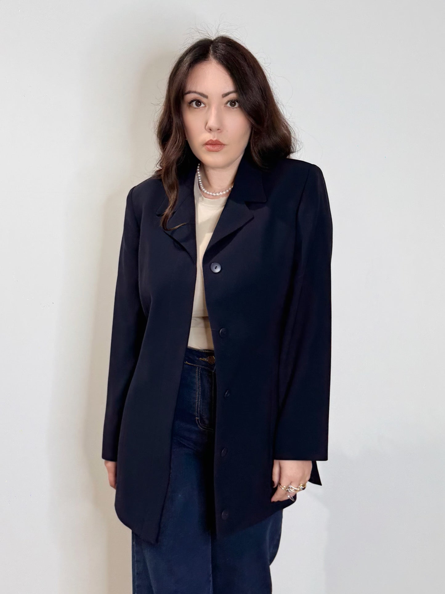 Giacca spolverino blu notte