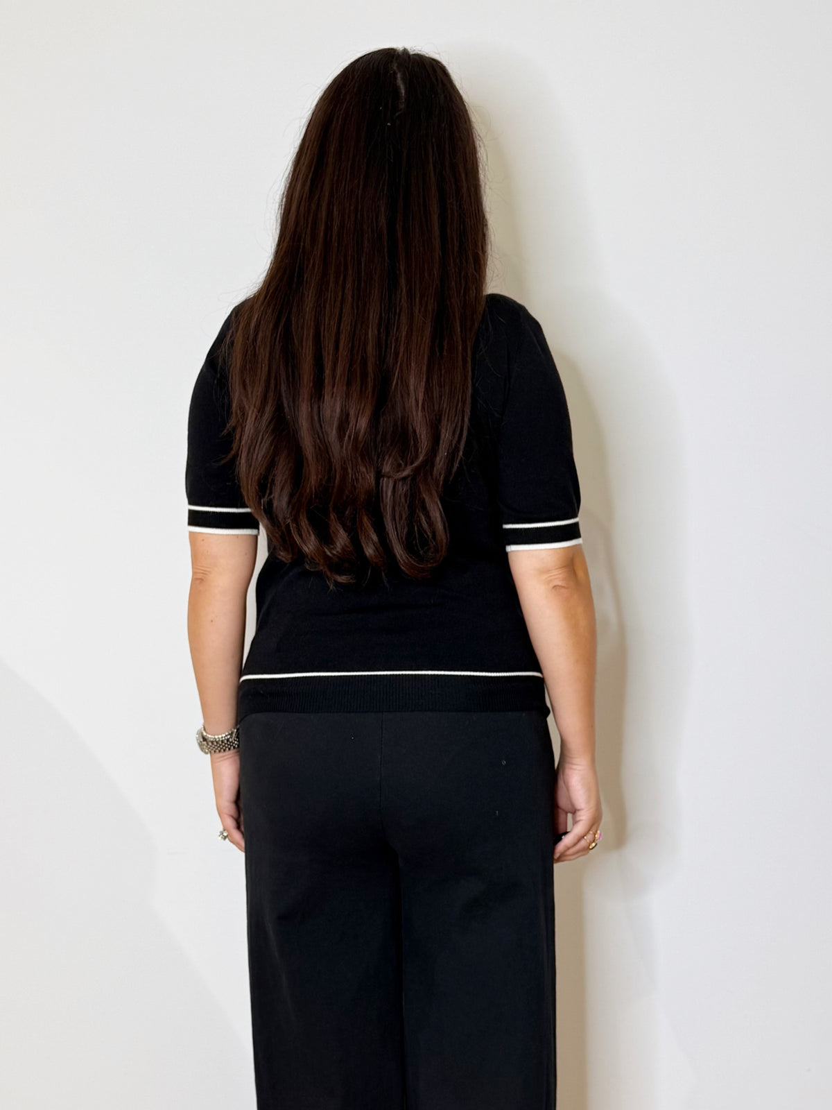Maglia con profili a contrasto