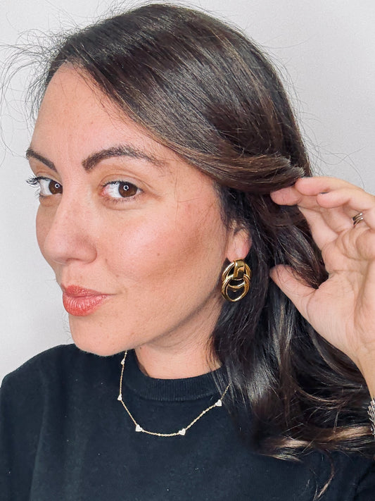 Orecchini doppio ovale
