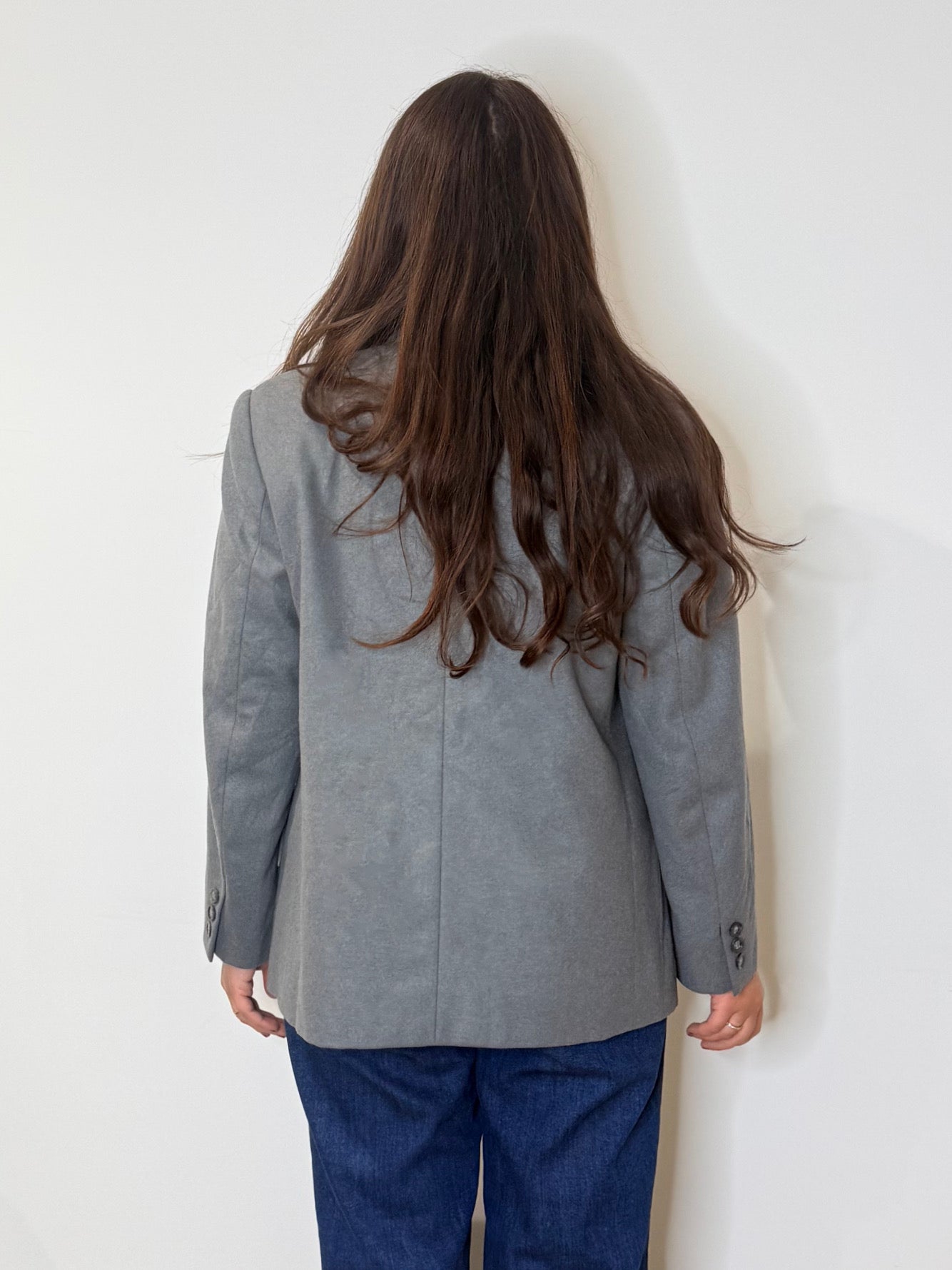 Giacca grigia dritta