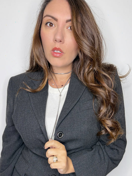 Collana saliscendi minimal silver