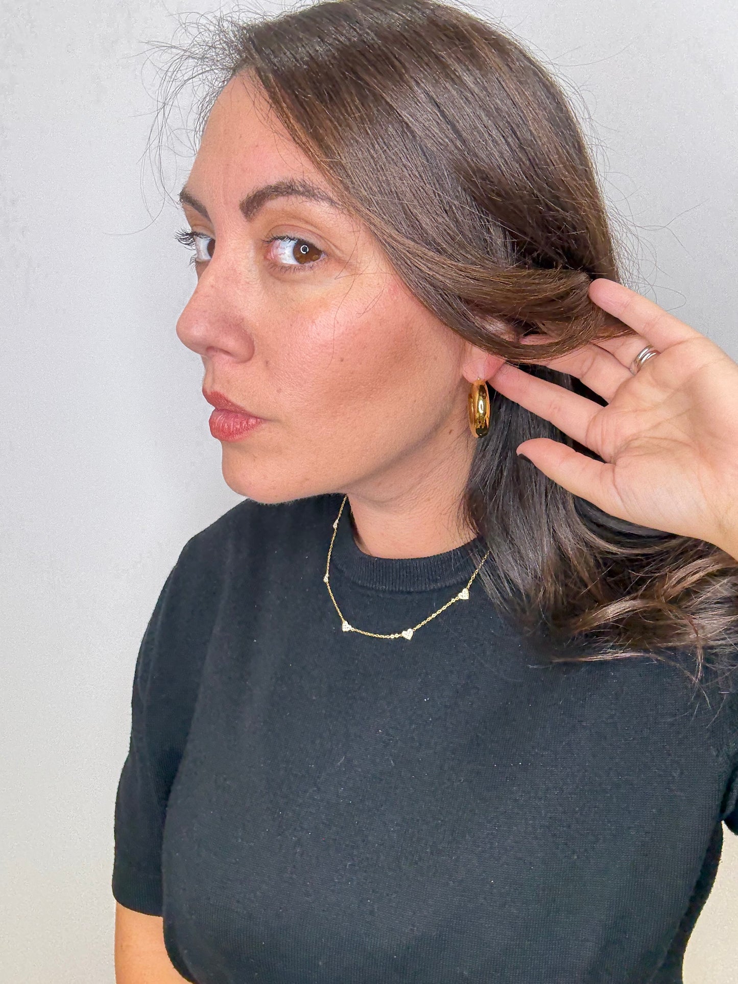 Orecchini bombati cerchi medi