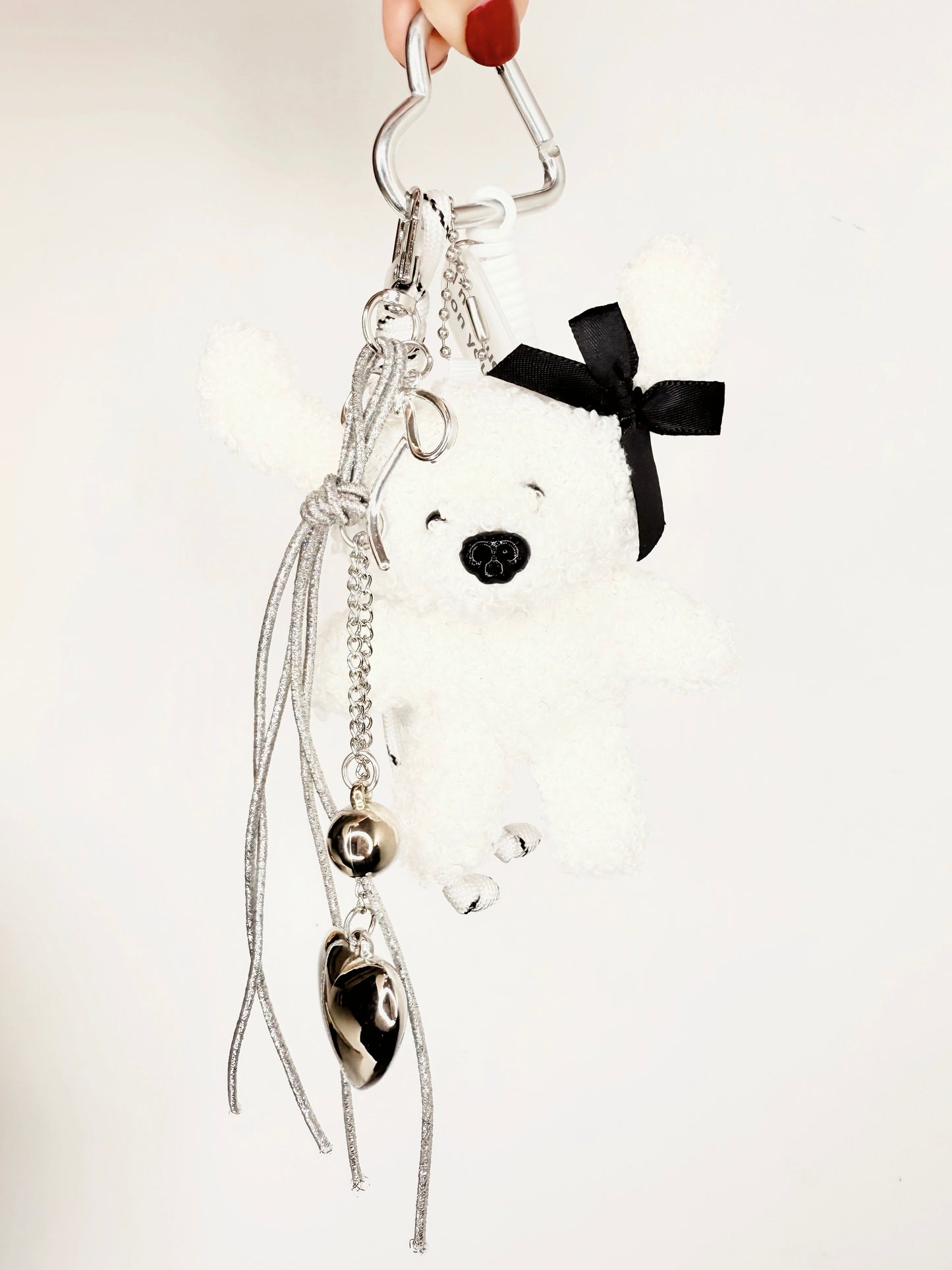 Charme per borsa teddy bianco