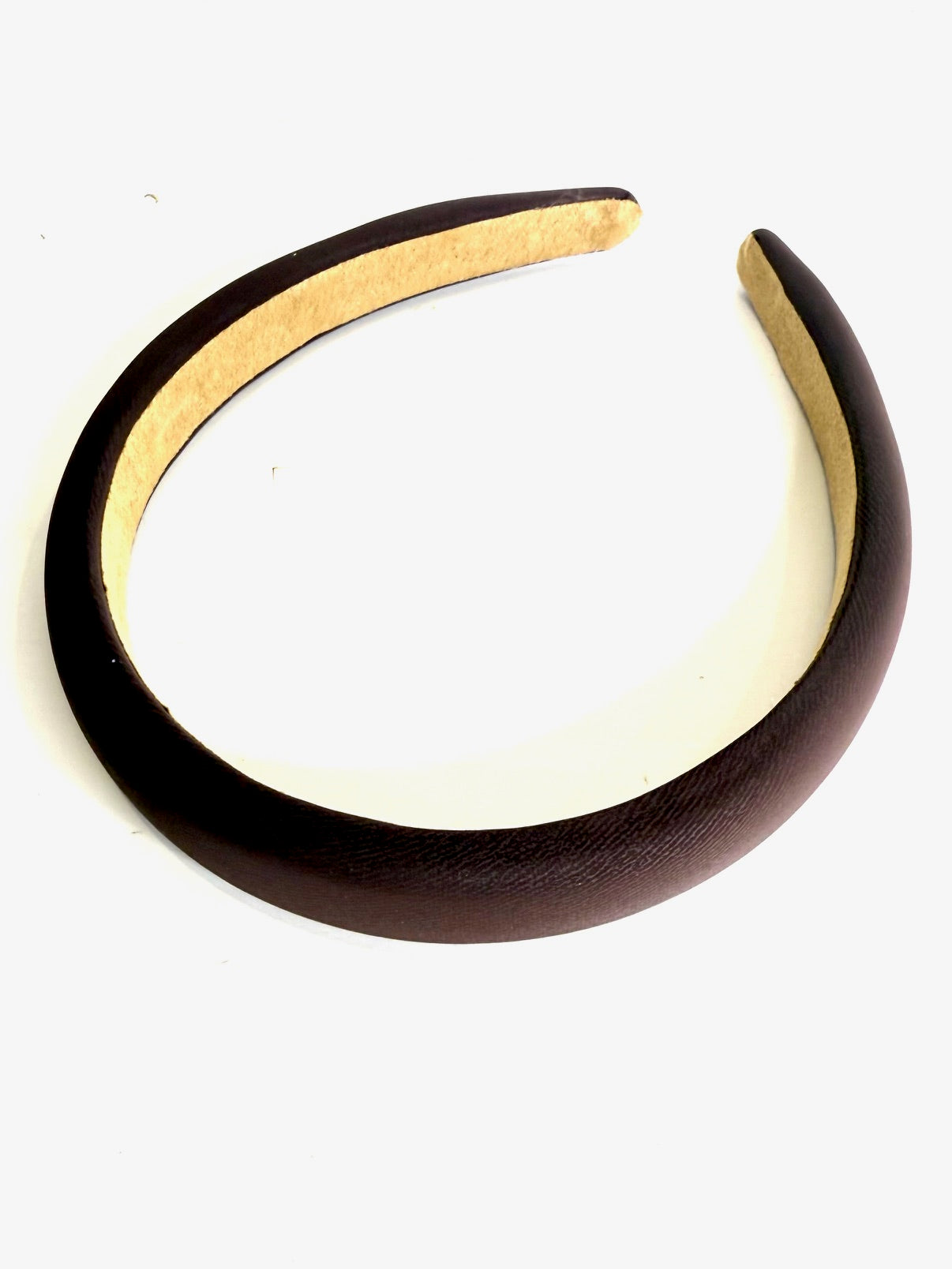 Cerchietto in simil pelle cioccolato