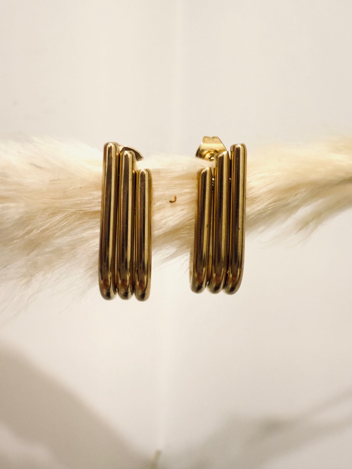 Orecchini geometrici art decò gold