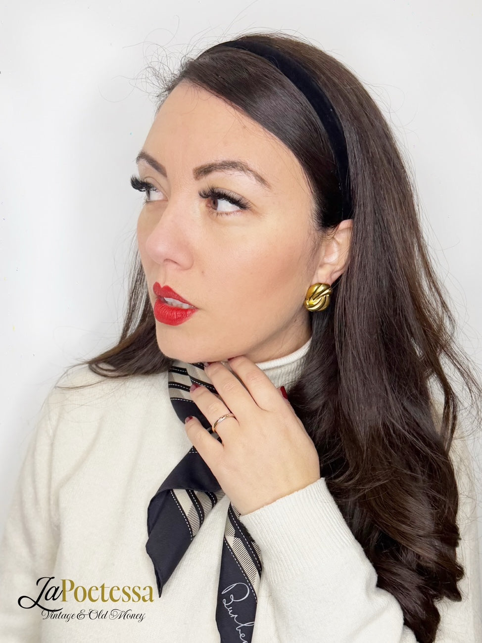 Orecchini stile Vintage placcati in oro 18k