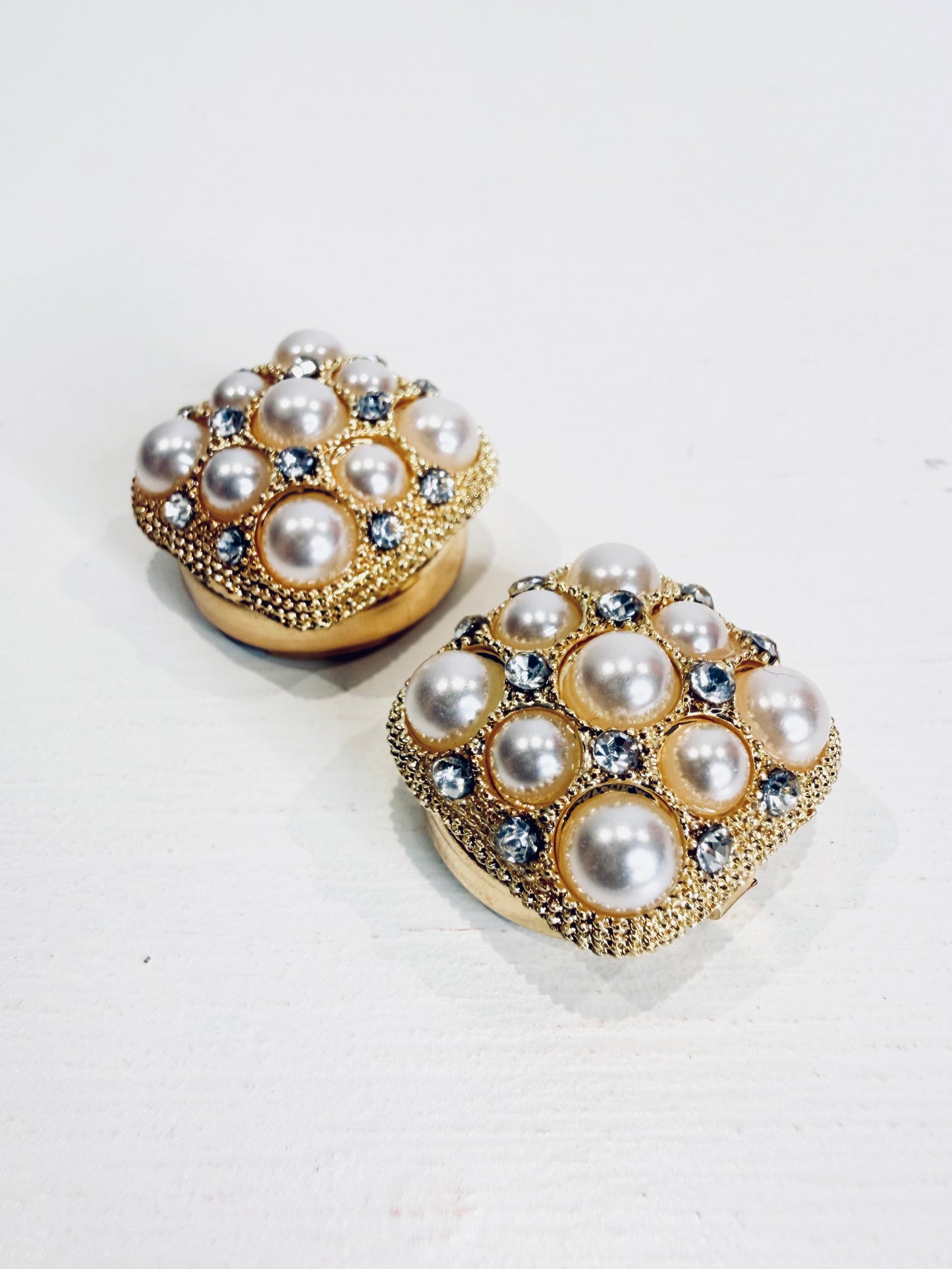 Copri bottoni perle e strass